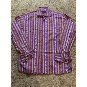 Men's Ted Baker London Pattern Long Sleeve Button Up Shirt - 16.5 / 42